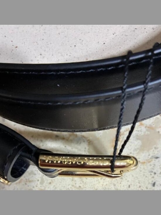 Dolce&Gabbana NWT Interlocking DG Smooth Leather Belt (ORIG. $575) (SIZE 85CM)
